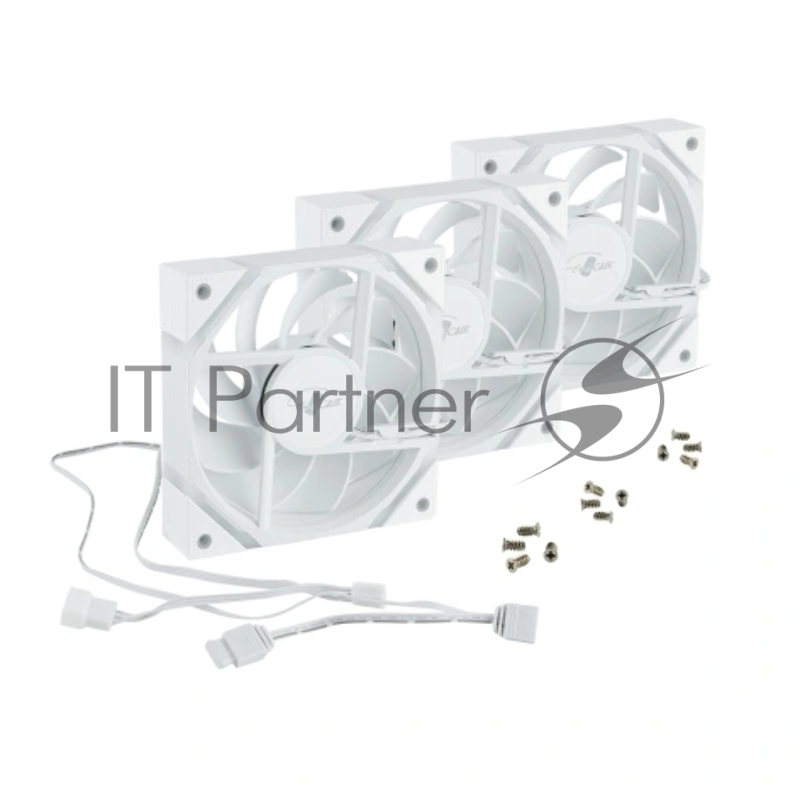Вентилятор для корпуса Eurocase EU-FN120ARGB_12 WH YH1225 White,120 ARGB fan 3pin+AURA 5V3pin female and male connector with brown box,3pcs in big bro