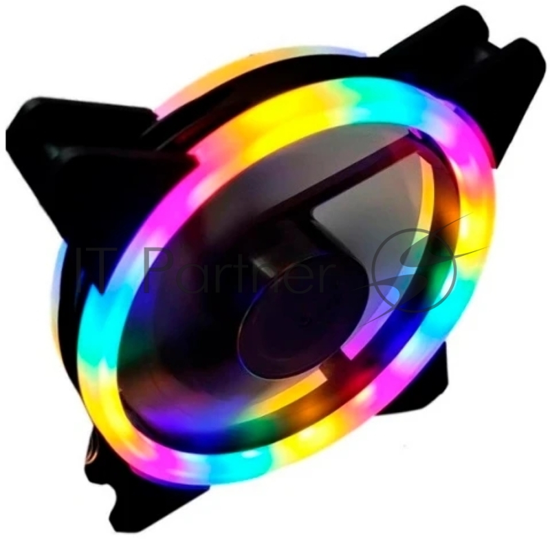 Вентилятор для корпуса Eurocase EU-FN120ARGB_8+12 BL YF120-5 Black,120 ARGB fan 3pin+AURA 5V3pin female and male connector with brown box,3pcs in big