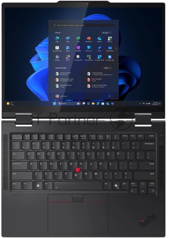 Ноутбук ThinkPad T14s 2-in-1, 14(1920x1200)Touch, Ultra 7 255U, 16GB, 1TB SSD, Intel Graphics, Cam, BT, W11 Pro, Black