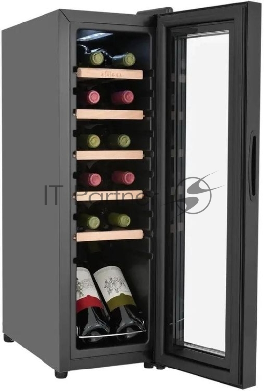 Винный шкаф ZÜGEL ZCWF123B, черный