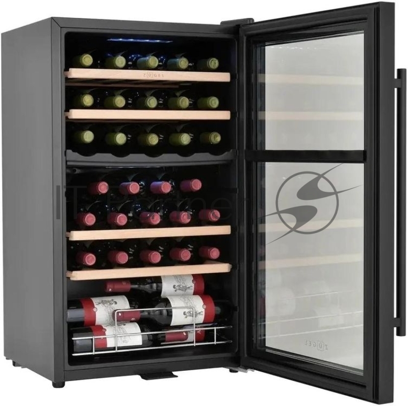 Винный шкаф ZÜGEL ZCWF331DB, черный