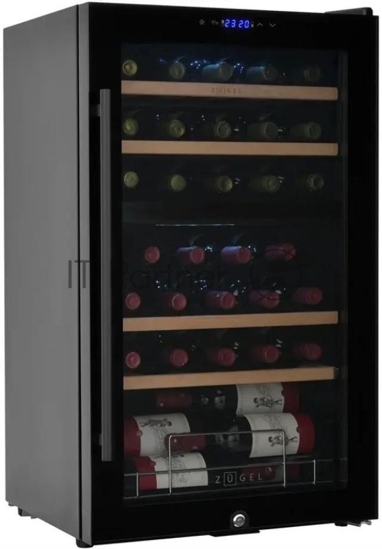 Винный шкаф ZÜGEL ZCWF331DB, черный