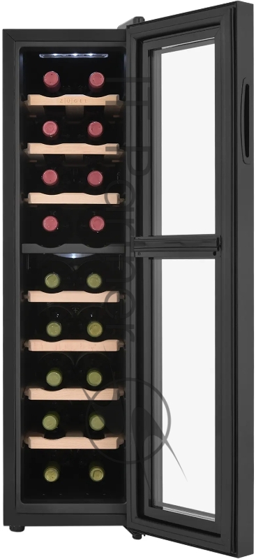 Винный шкаф ZÜGEL ZTWF181DB, черный