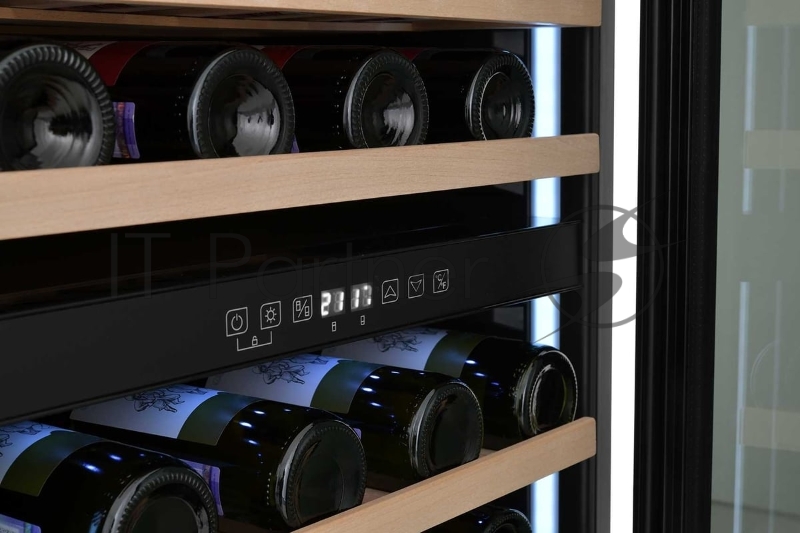 Винный шкаф встраиваемый ZÜGEL ZCWI570DB, черный