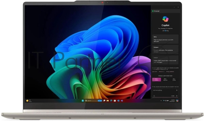 Ноутбук Lenovo Yoga 7 14AKP10/14/OLED/AMD Ryzen AI 5 340/24Gb/1Tb SSD/AMD Radeon 840M/Windows 11 Pro/бежевый/1.38kg