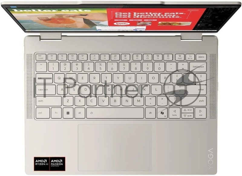 Ноутбук Lenovo Yoga 7 14AKP10/14/OLED/AMD Ryzen AI 5 340/24Gb/1Tb SSD/AMD Radeon 840M/Windows 11 Pro/бежевый/1.38kg