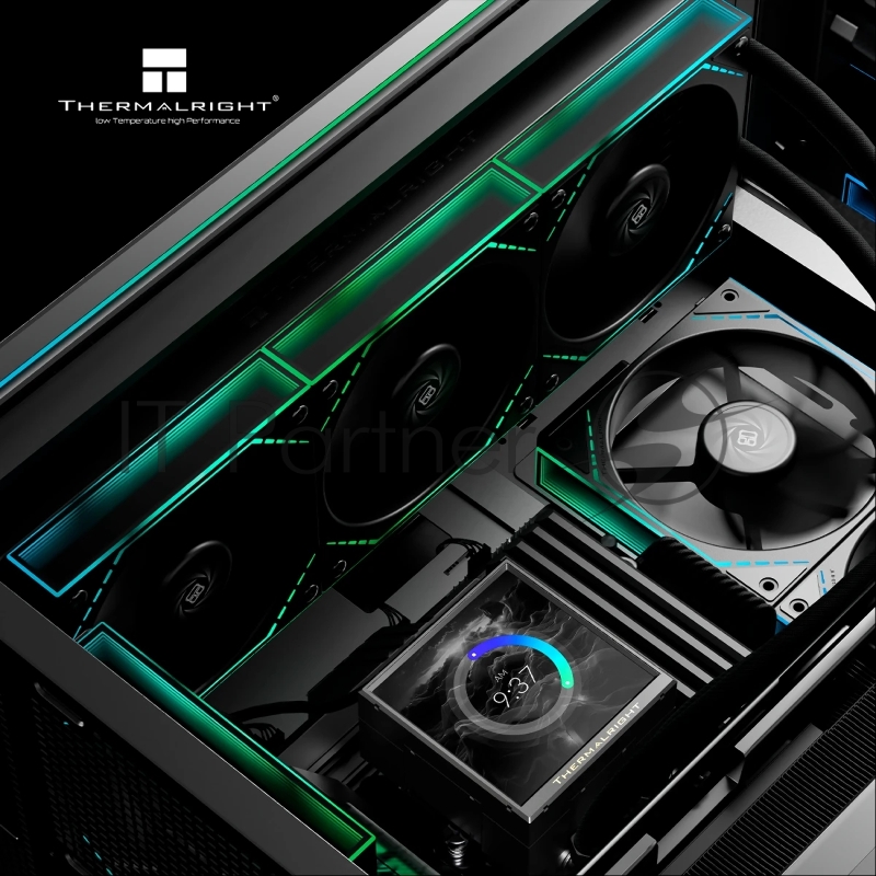 Система водяного охлаждения Thermalright Peerless Vision 360 Soc-AM5/AM4/1200/1700/1851 черный 4-pin 28.1dB Al LCD Ret (P-VISION-360-BL-ARGB)