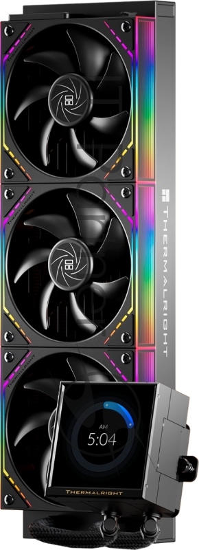 Система водяного охлаждения Thermalright Peerless Vision 360 Soc-AM5/AM4/1200/1700/1851 черный 4-pin 28.1dB Al LCD Ret (P-VISION-360-BL-ARGB)