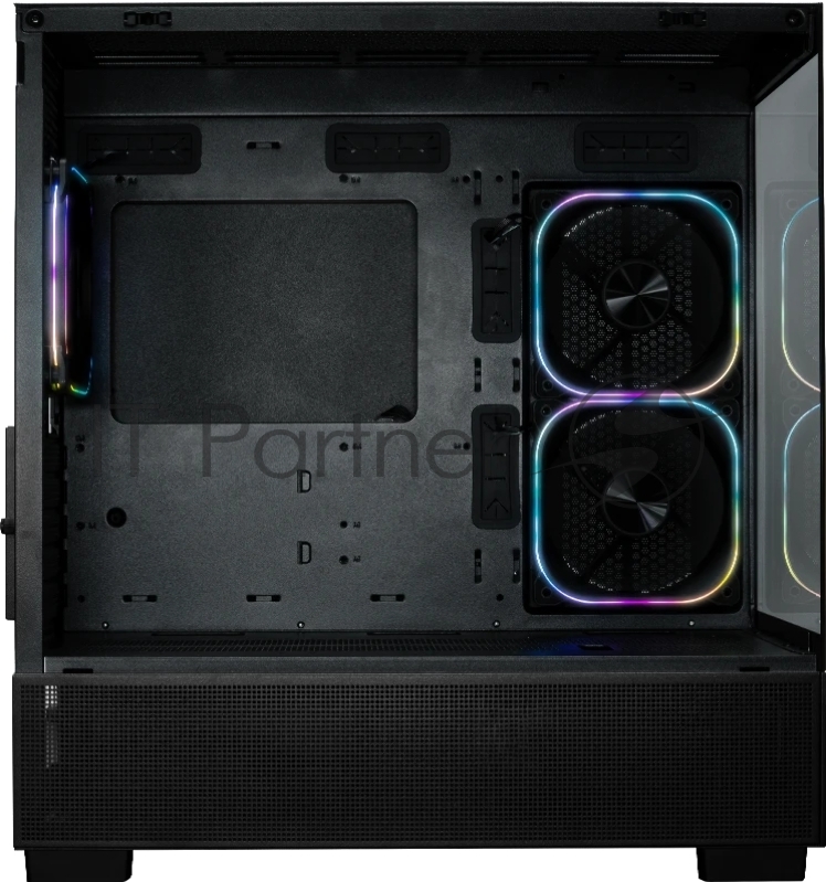 Компьютерный корпус XASTRA Q500M 3ARGB-FG-C10-UC Black mATX/Aquarium/Screewless/ 3x120mm ARGB PWM FG fans/Argb+PWM HUB 10port/ Type-C/ Q500M-3FG12A-C10-UC