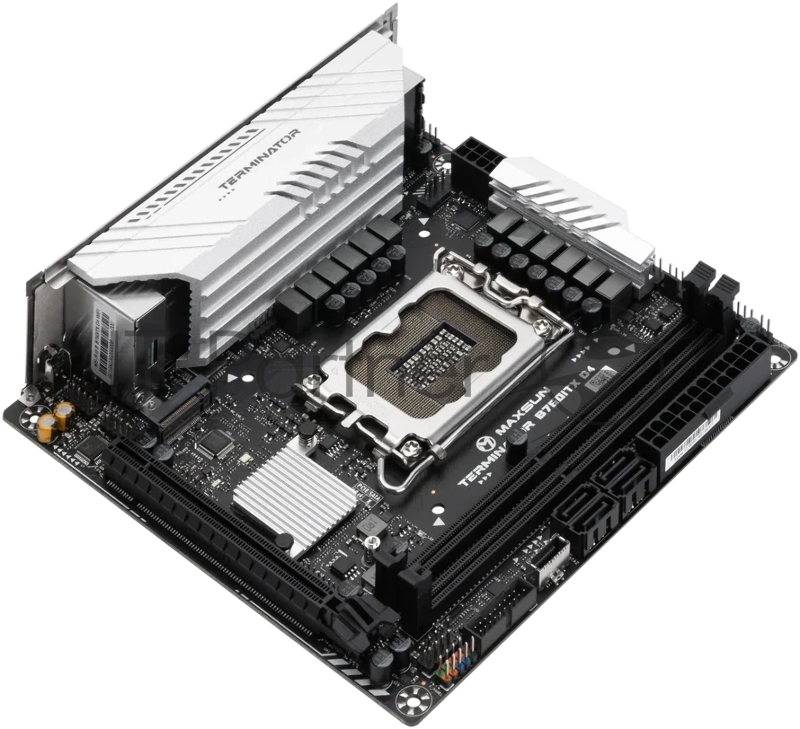 Материнская плата Maxsun MS-Terminator B760ITX D4 WIFI V3 (Socket 1700, mini-ITX, 2*DDR4(64Gb), DP/HDMI, 4*SATA3, 2*M.2, 1xPCI-E 5.0 x16, 4*USB 3.2, 1*Type-C, LAN 1*2.5G, RTL)