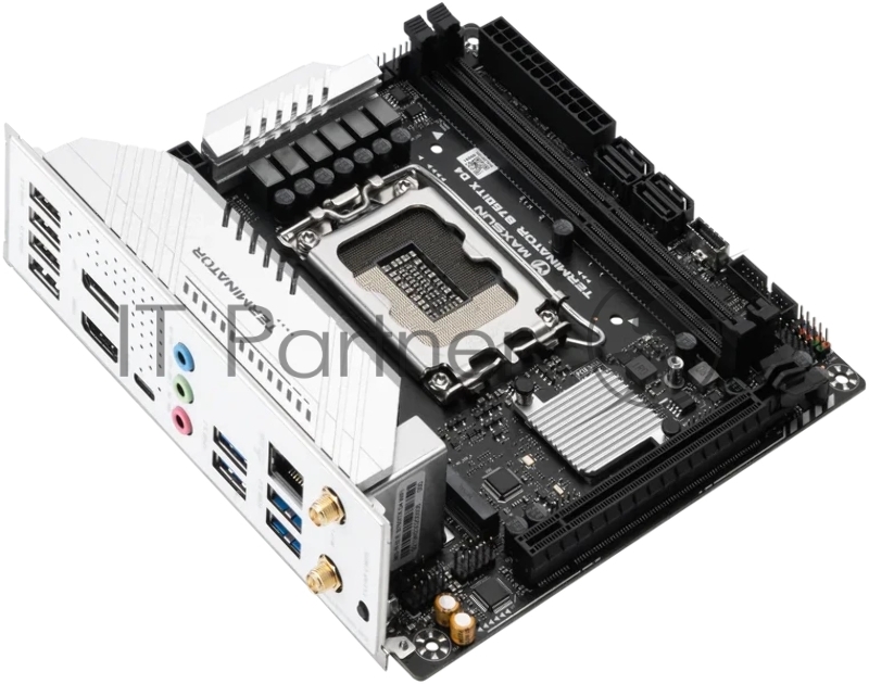 Материнская плата Maxsun MS-Terminator B760ITX D4 WIFI V3 (Socket 1700, mini-ITX, 2*DDR4(64Gb), DP/HDMI, 4*SATA3, 2*M.2, 1xPCI-E 5.0 x16, 4*USB 3.2, 1*Type-C, LAN 1*2.5G, RTL)