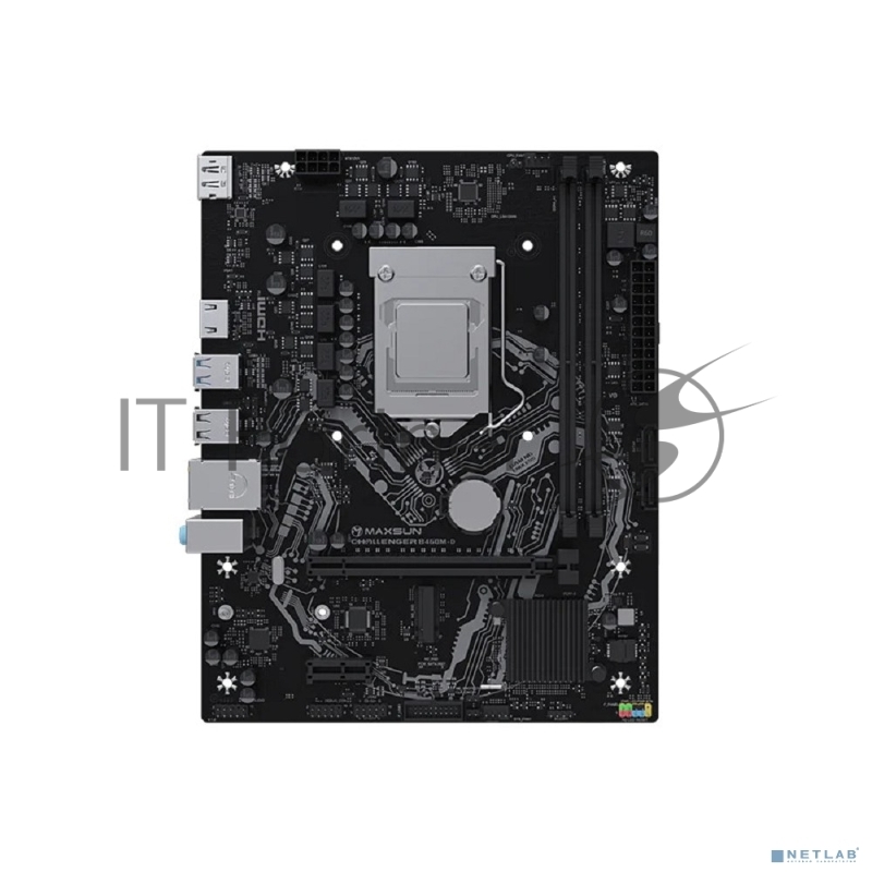 Материнская плата Maxsun MS-Challenger B460M-D (Socket 1200, mATX, 2*DDR4(64Gb), DP/HDMI, 2*SATA3, 1*M.2, 1xPCI-E x16 /1xPCI-E x, 4*USB 2.0, 2*USB 3.2 Gen1 , LAN 1*1G, RTL)