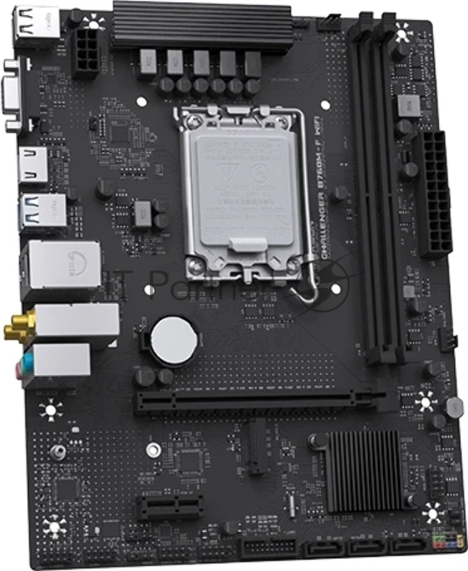 Материнская плата Maxsun MS-Challenger B760M-F WIFI (Socket 1700, mATX, 2*DDR4(64Gb), VGA/HDMI, 3xSATA3, 1*M.2,1xPCI-E x16/1xPCI-E x1, 2*USB 2.0, 2*USB 3.2 Gen1, LAN 1*1G, Bluetooth, Wi-Fi 802.11ac, RTL)