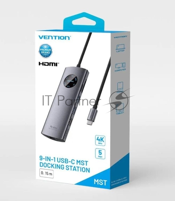 Мультифункциональный хаб Vention USB-C 9 в 1
