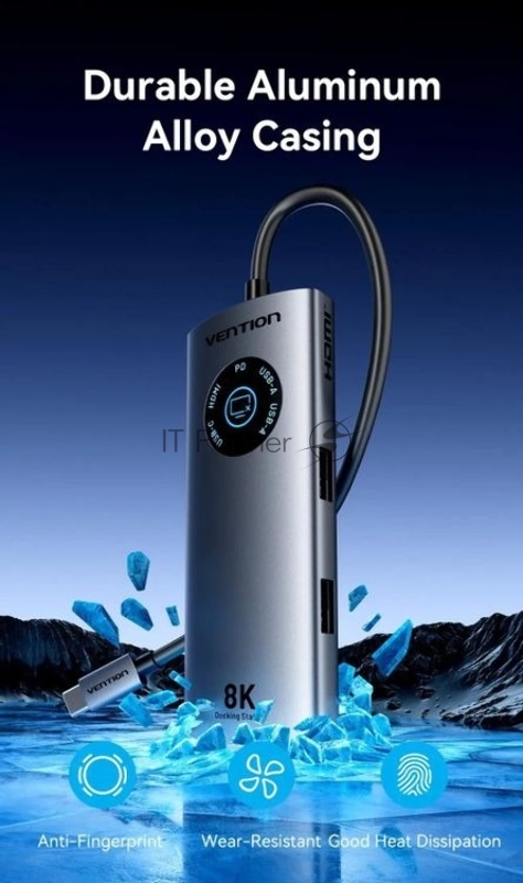 Мультифункциональный хаб Vention USB-C 5 в 1 HDMI 8K