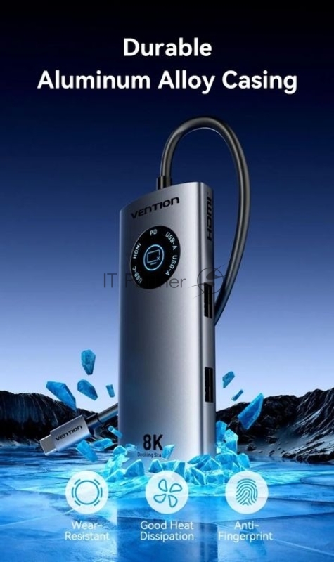 Мультифункциональный хаб Vention USB-C 6 в 1 HDMI 8K