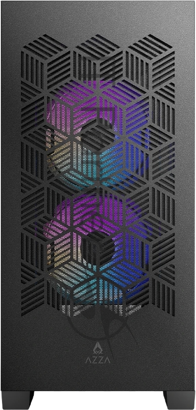 Корпус Azza AEROHEX-M черный без БП mATX 4x120mm 1xUSB2.0 2xUSB3.0 audio bott PSU