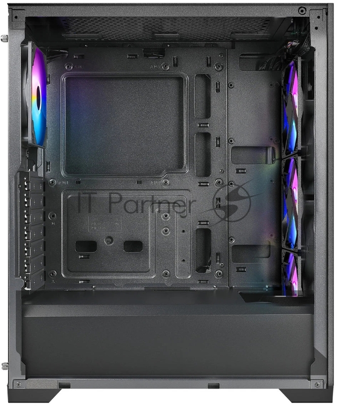 Корпус Azza AEROHEX черный без БП ATX 4x120mm 1xUSB2.0 1xUSB3.0 audio bott PSU