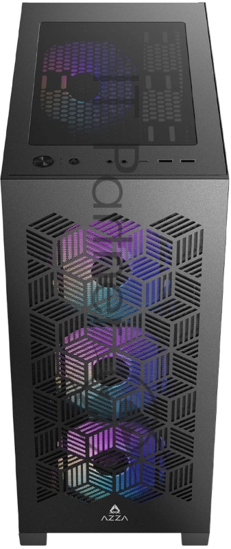 Корпус Azza AEROHEX черный без БП ATX 4x120mm 1xUSB2.0 1xUSB3.0 audio bott PSU