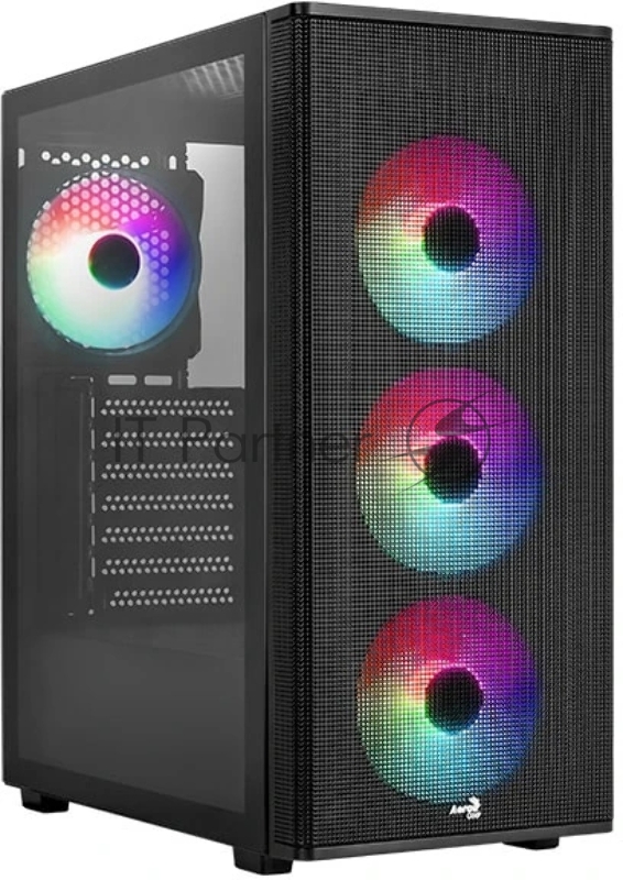 Корпус ATX Aerocool / Formula Designer-G-BK-v2 4711099476770 черный, без БП, USB 3.0, 2*USB 2.0, HD Audio