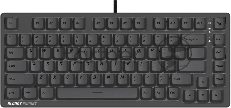 Клавиатура A4Tech Bloody MS76 темно-серый USB Multimedia for gamer LED (MS76)