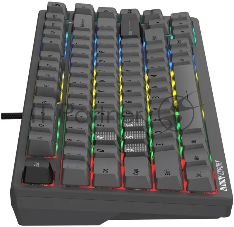 Клавиатура A4Tech Bloody MS76 темно-серый USB Multimedia for gamer LED (MS76)