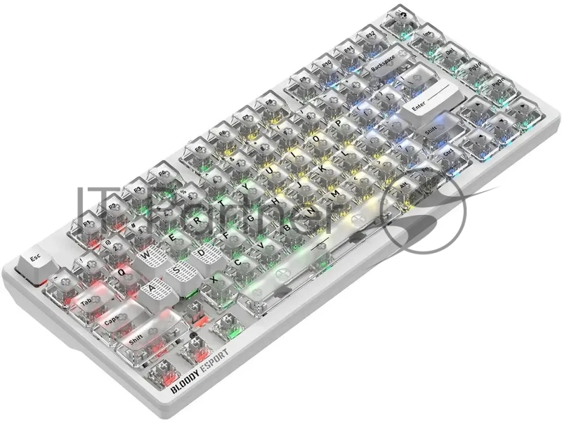 Клавиатура A4Tech MS76 белый USB Multimedia for gamer LED