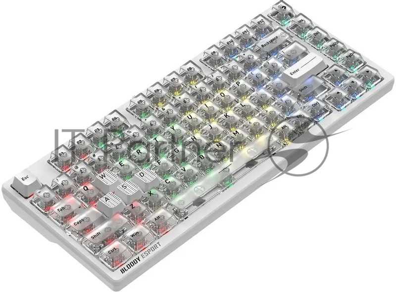 Клавиатура A4Tech MS76 белый USB Multimedia for gamer LED