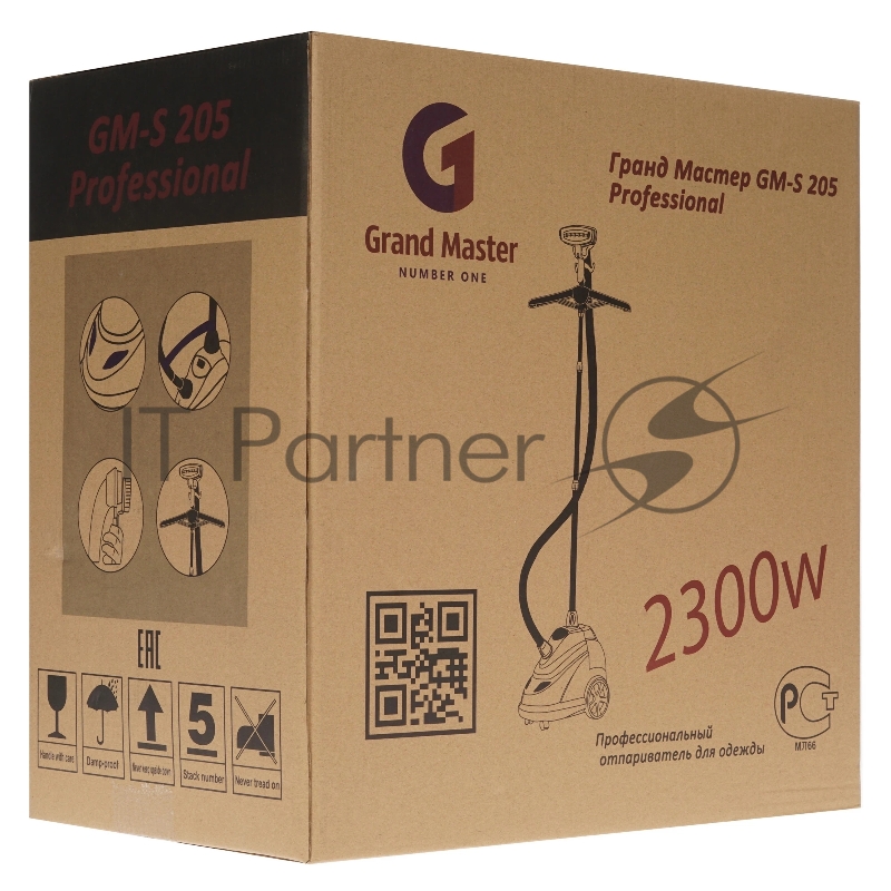 Отпариватель Grand Master GM-S205 Professional красный, 2300 Вт, 80 г/мин, 2500 мл