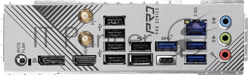 Материнская плата ASROCK B650 PRO RS WIFI, AM5, B650, 4*DDR5, 4*SATA, 3*M.2, 3*USB 3.2, 6*USB 2.0, Type-C, 2*PCIx16, 1*PCIx1, 1*M.2 (Key E), HDMI+DP, ATX