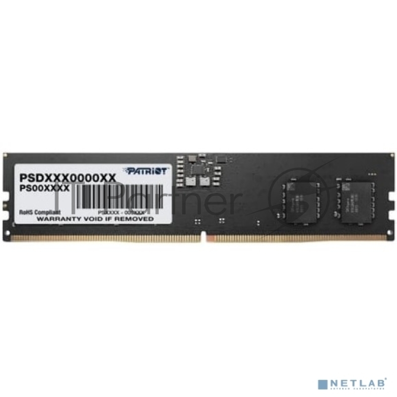 Оперативная память Patriot Signature, DDR5, 8GB (1x8 GB), 4800 MHz, CL40, DIMM