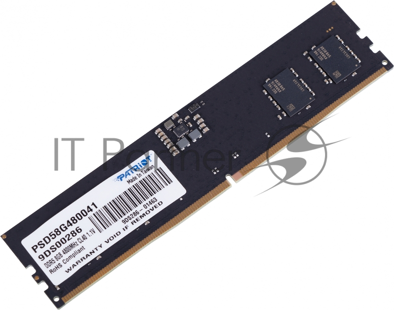 Оперативная память Patriot Signature, DDR5, 8GB (1x8 GB), 4800 MHz, CL40, DIMM