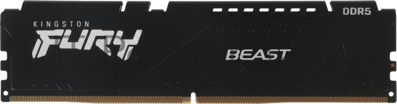 Оперативная память Kingston Fury Beast, DDR5, 64GB (2x32GB), 5600MHz, CL40, DIMM, радиатор, черный