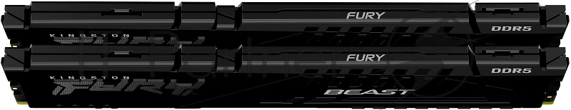 Оперативная память Kingston Fury Beast, DDR5, 16GB (2x8GB), 5600MHz, CL40, DIMM, с радиаторами, черный