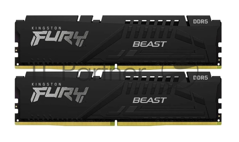 Оперативная память Kingston Fury Beast, DDR5, 16GB (2x8GB), 5600MHz, CL40, DIMM, с радиаторами, черный