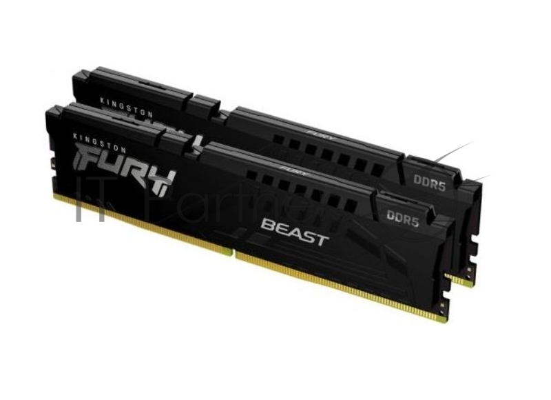 Оперативная память Kingston Fury Beast, DDR5, 16GB (2x8GB), 5600MHz, CL40, DIMM, с радиаторами, черный