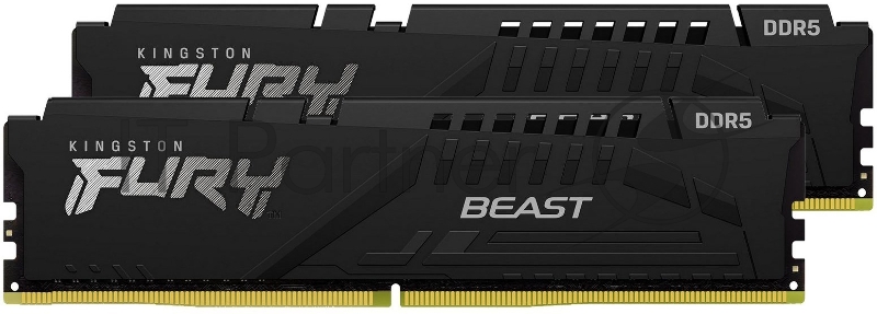 Оперативная память Kingston Fury Beast, DDR5, 16GB (2x8GB), 5600MHz, CL40, DIMM, с радиаторами, черный