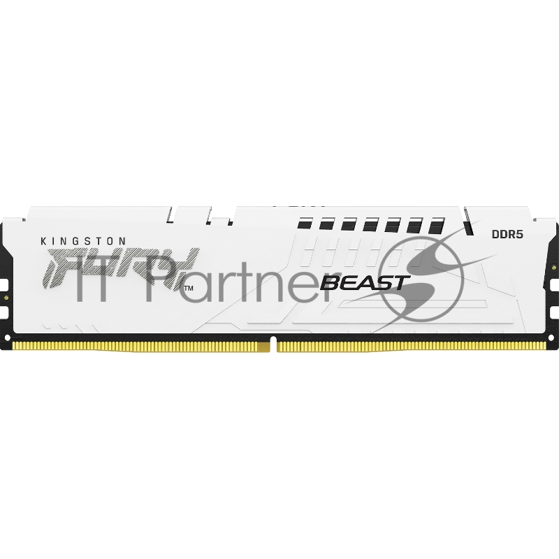 Оперативная память Kingston Fury Beast, DDR5, 32Gb (1x32Gb), 5600MHz, CL36, DIMM, с радиаторами, белый
