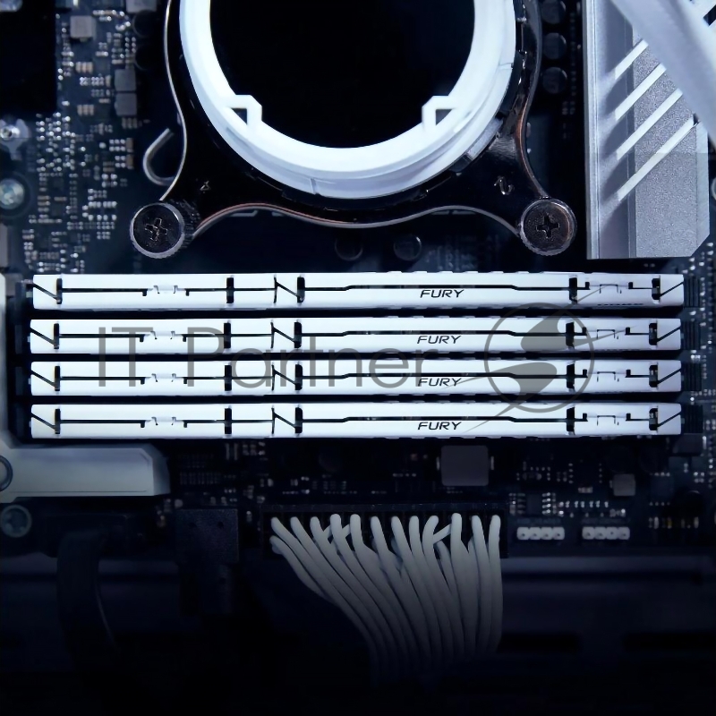 Оперативная память Kingston Fury Beast, DDR5, 32Gb (1x32Gb), 5600MHz, CL36, DIMM, с радиаторами, белый