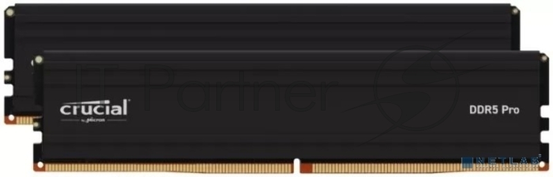 Оперативная память Crucial, DDR5, 32GB (2x16GB), 6000 MHz, CL36, с радиатором, черный
