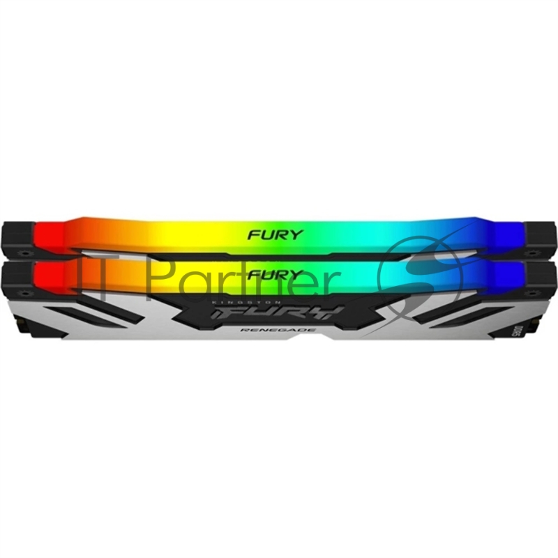 Оперативная память Kingston Fury Renegade, DDR5, 32Gb (2x16GB), 7200MHz, CL38, DIMM, с радиатором, RGB, серебристый/черный