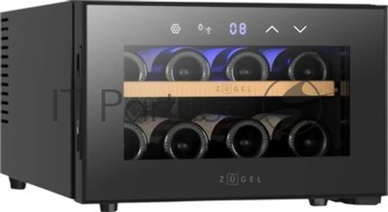 Винный шкаф ZÜGEL ZTWF81B, черный