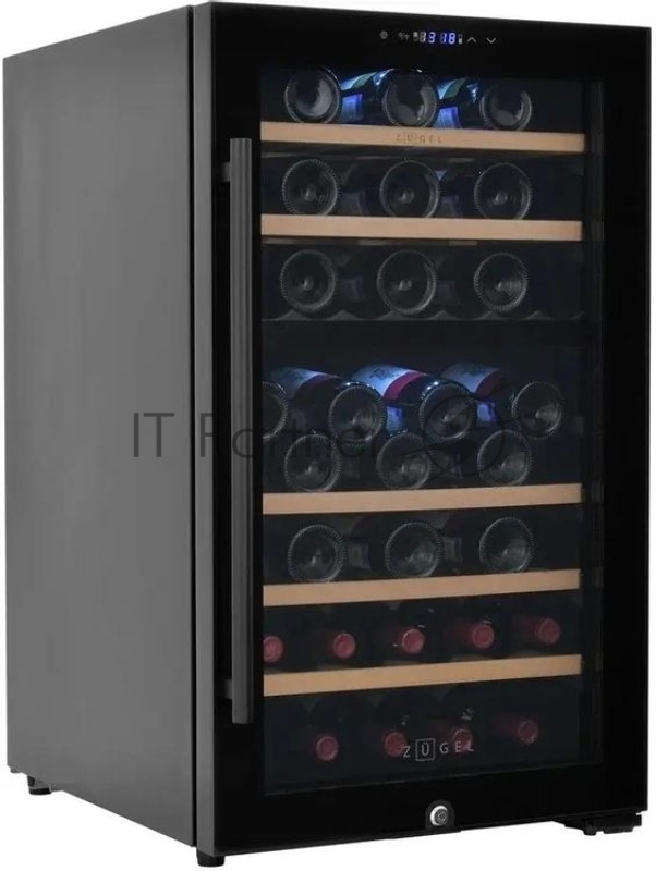 Винный шкаф ZÜGEL ZCWF521DB, черный