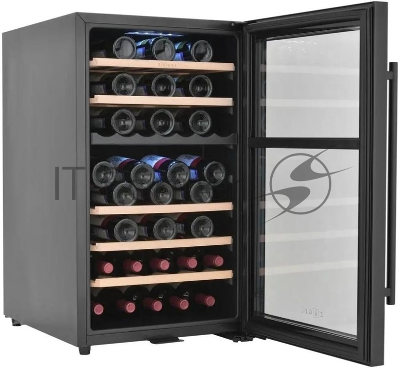 Винный шкаф ZÜGEL ZCWF521DB, черный