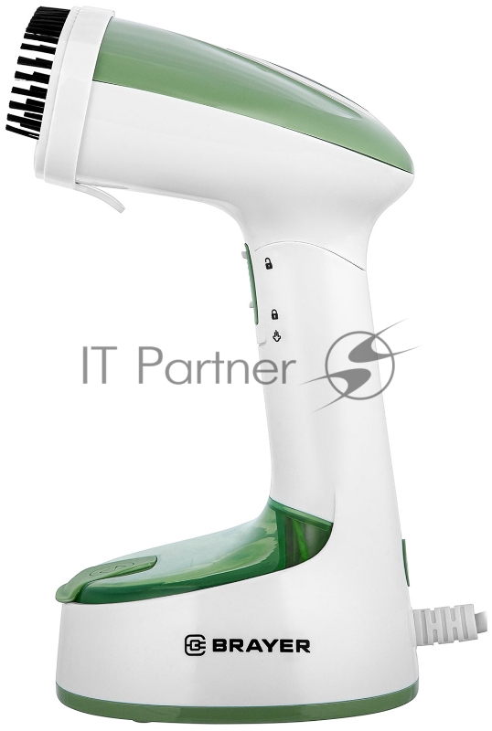Отпариватель BRAYER BR4128GN, 1500 Вт, пар 20 г/мин, съем.щетка, фиксация пара, 120 мл