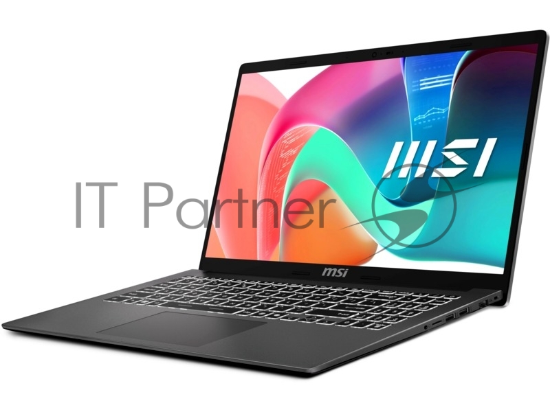Ноутбук MSI Modern 15 F1MG-1200RU Core 5 120U 16Gb SSD512Gb Intel Graphics 15.6 IPS FHD (1920x1080) Windows 11 Pro grey WiFi BT Cam (9S7-15S111-1200)