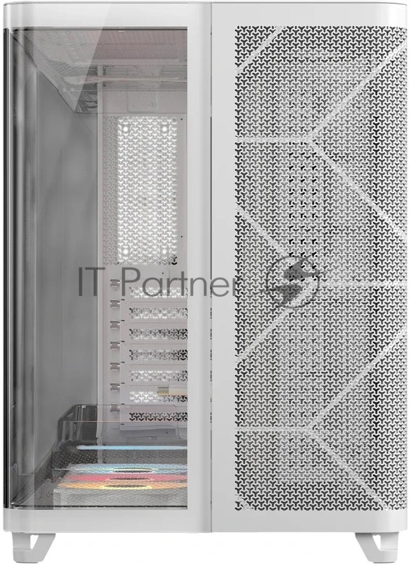 Корпус без блока питания/ Case Corsair AIR 5400 RS-R ARGB, Midi-Tower, TG, 3x120mm ARGB reverse fans, 2xUSB-A 3.2, 1xUSB 3.2 Type-C, E-ATX, ATX, mATX, mITX White