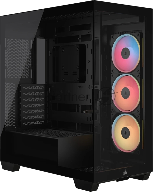 Корпус без блока питания/ Case Corsair 3500X LX-R RGB iCUE LINK, Midi-Tower, TG, 3x120mm ARGB, 2xUSB-A 3.2, 1xUSB 3.2 Type-C, E-ATX, ATX, mATX, mITX Black