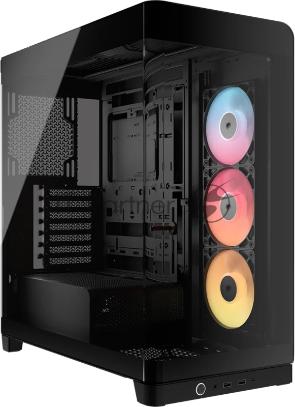 Корпус без блока питания/ Case Corsair Frame 4500X RS-R ARGB, Midi-Tower, TG, 3x120mm ARGB reverse fans, 2xUSB-A 3.2, 1xUSB 3.2 Type-C, E-ATX, ATX, mATX, mITX Black