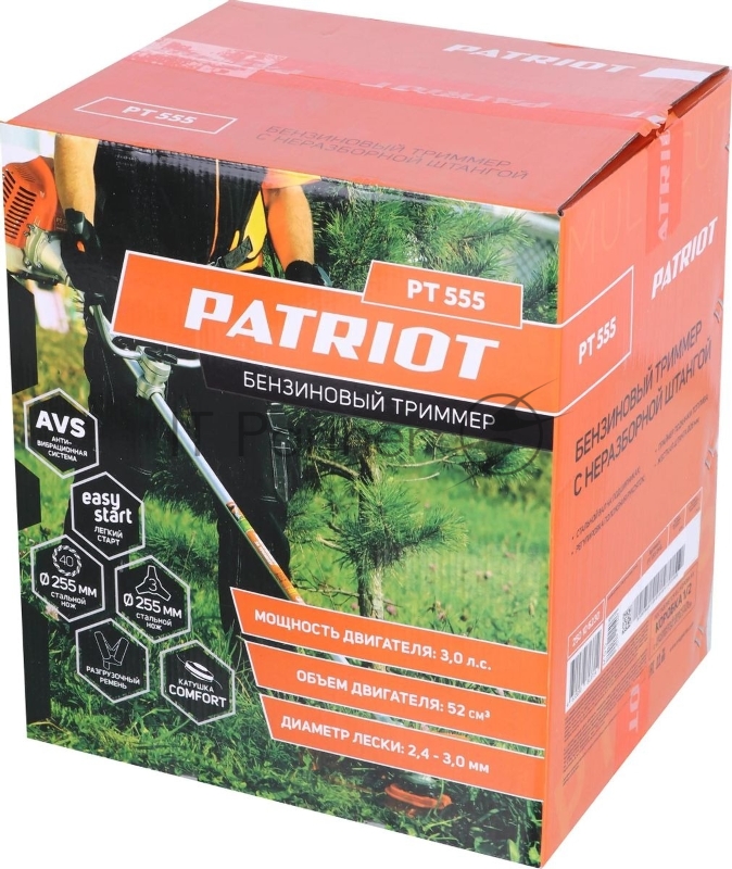 Триммер бензиновый Patriot PT 555, 3 л.с.